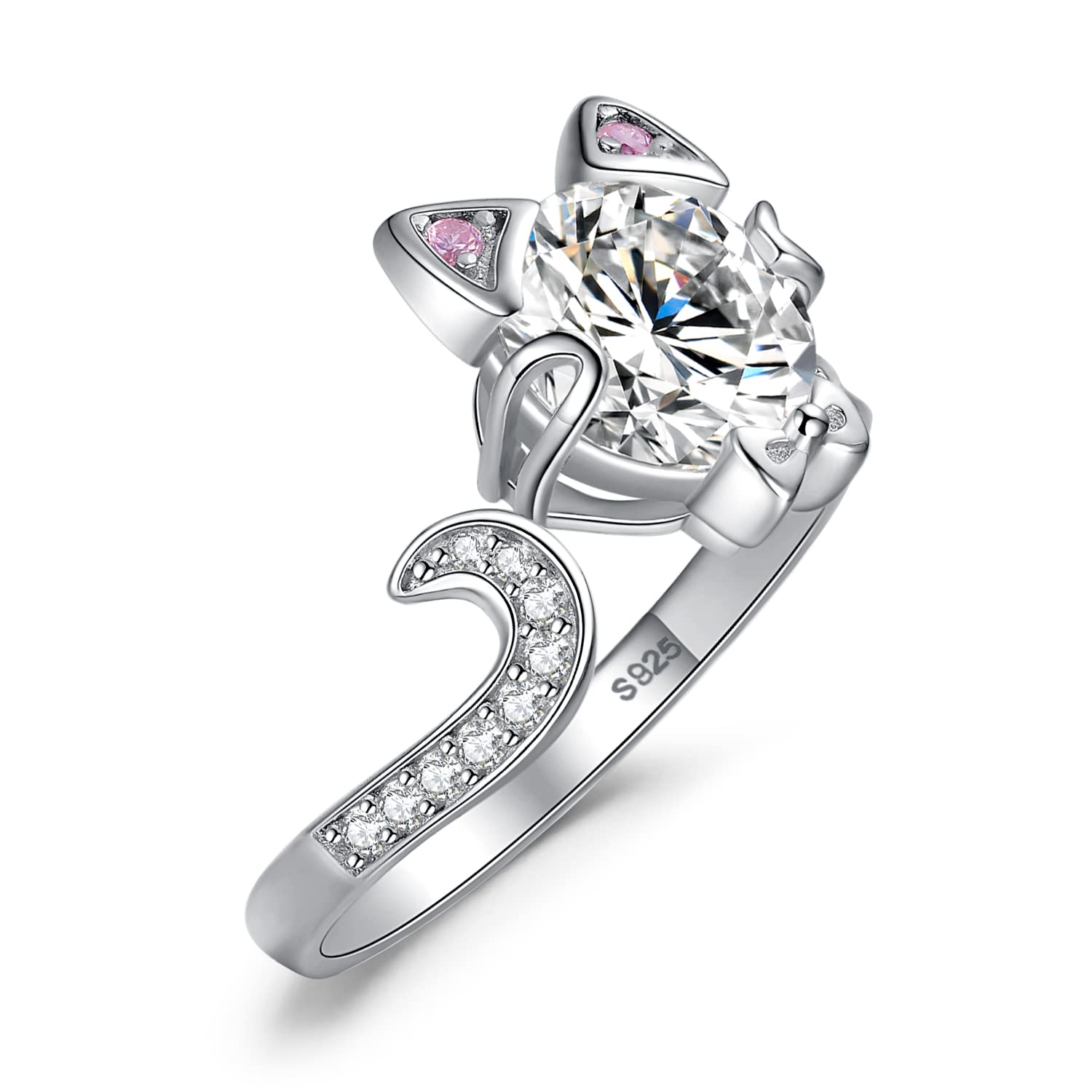 Free Shipping S925 Sterling Sparkling Bow CZ Rings Fit Women Authentic Jewelry E - Foto 3