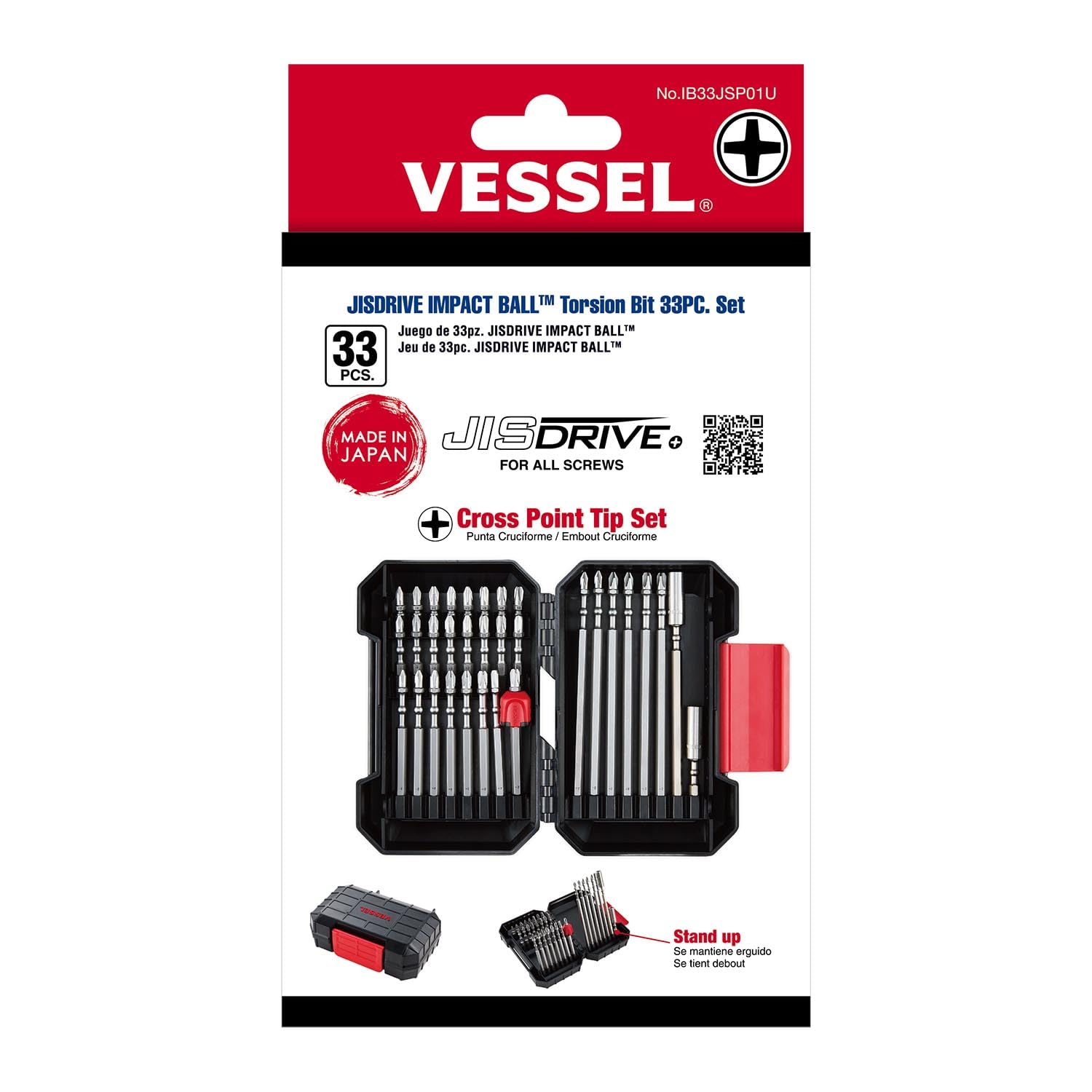Amazon.com: VESSEL JISDRIVE Impact Ball Torsion Bit 33PC. Set, No