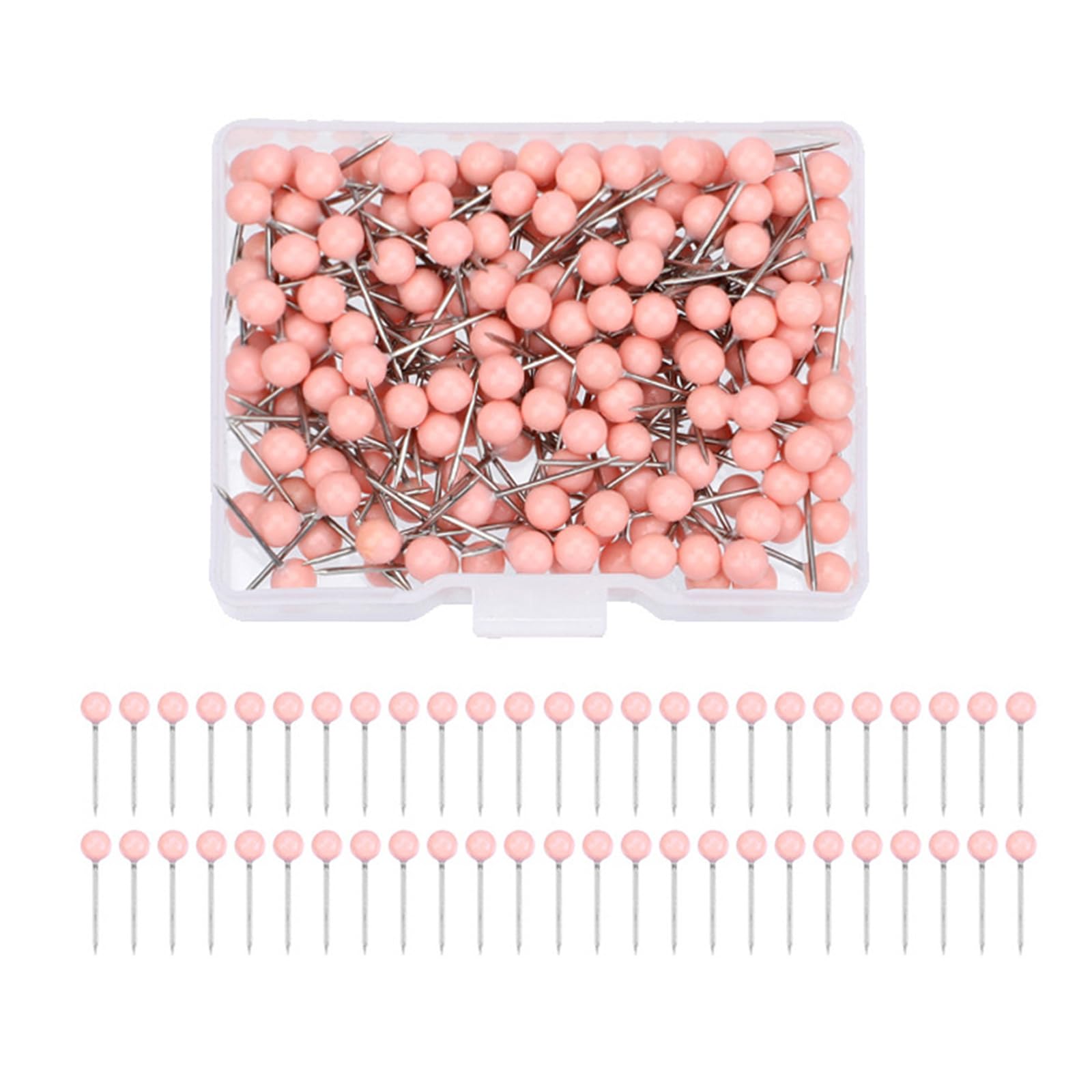20-380Pcs Decorative Pushpins Cork Board Tacks Beads Head Map Pins Heart Pushpins Flat Round Push Pin for Bulletin Board Thumbtacks