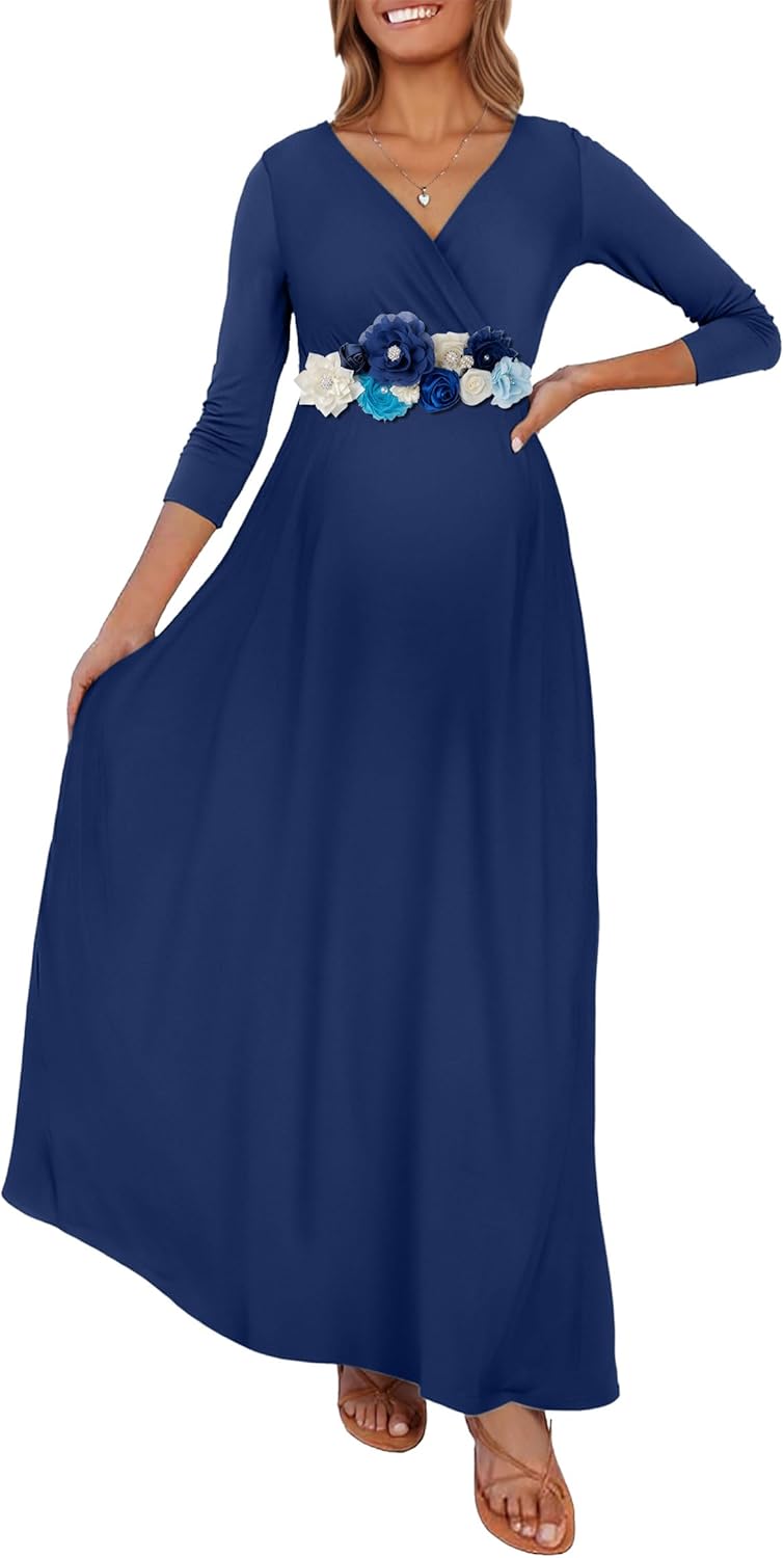 KIM S Maternity Maxi Dress with Flower Togo Ubuy