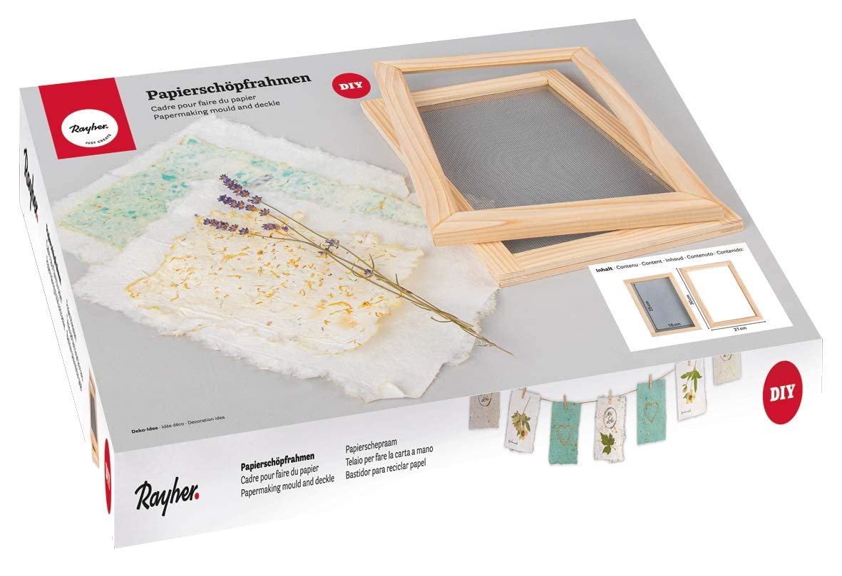 Rayher Ramka na papier, naturalna, 30 x 21 cm, nadaje się do papieru o wymiarach do 25 x 16 cm, 27001505