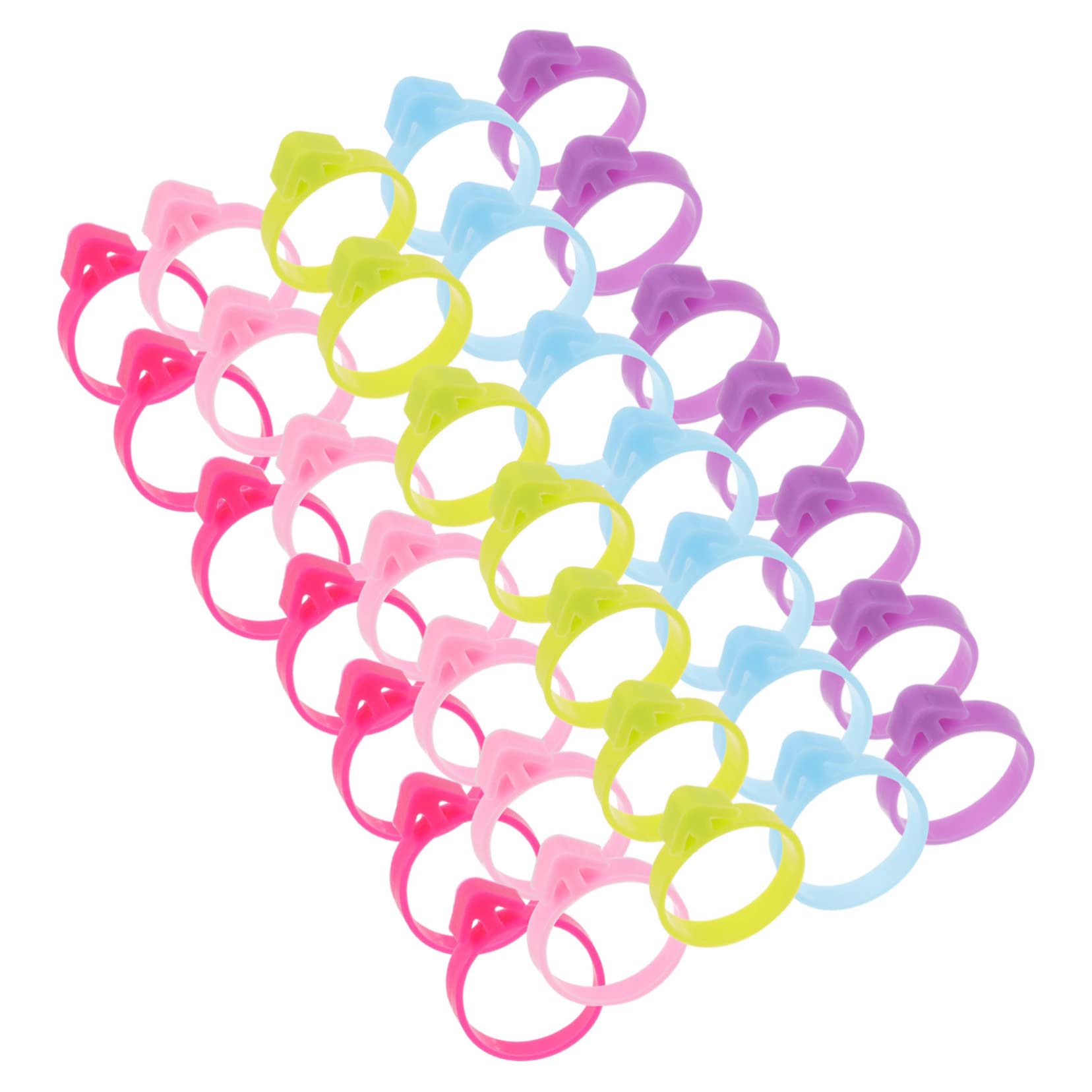 Alipis 4 Sätze Befestigungsring Für Spritzbeutel Tortendekoration Zubehör Backzubehör Fix Party Und Zuckerguss-Beutel-Krawatten Wiederverwendbare Spritzbeutel-Clips Plastik 100 Stück * 4