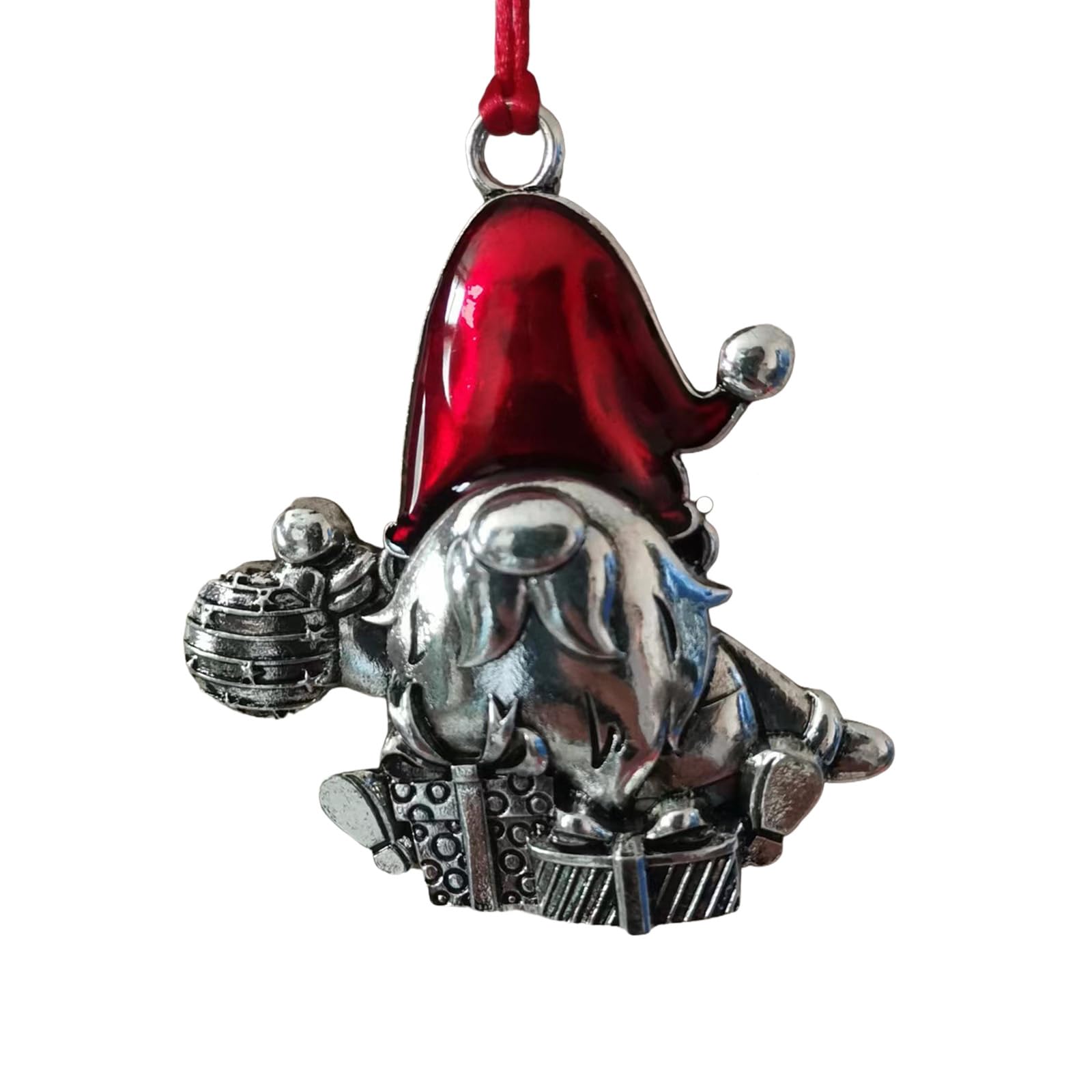 Nucelit Christmas Dwarf Charm Metal Ornament for Tree Wreath Mantel Display Holiday Present Decoration Metal Ornament