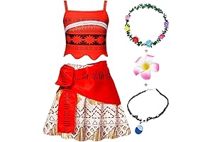 Disney's Moana Costume for Kids, Two-Piece Crop Top & Tassel Skirt Set