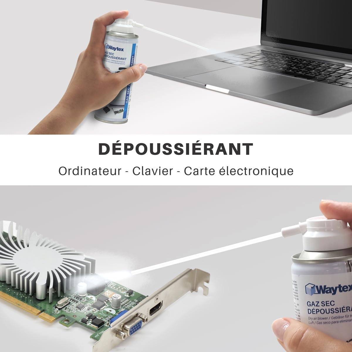 Confezione da 12 bombolette per spolverare aria secca 5 bar, 200 ml, pulizia elettronica potente per tastiere, PC, dispositivi, griglie di ventilazione con tubo flessibile