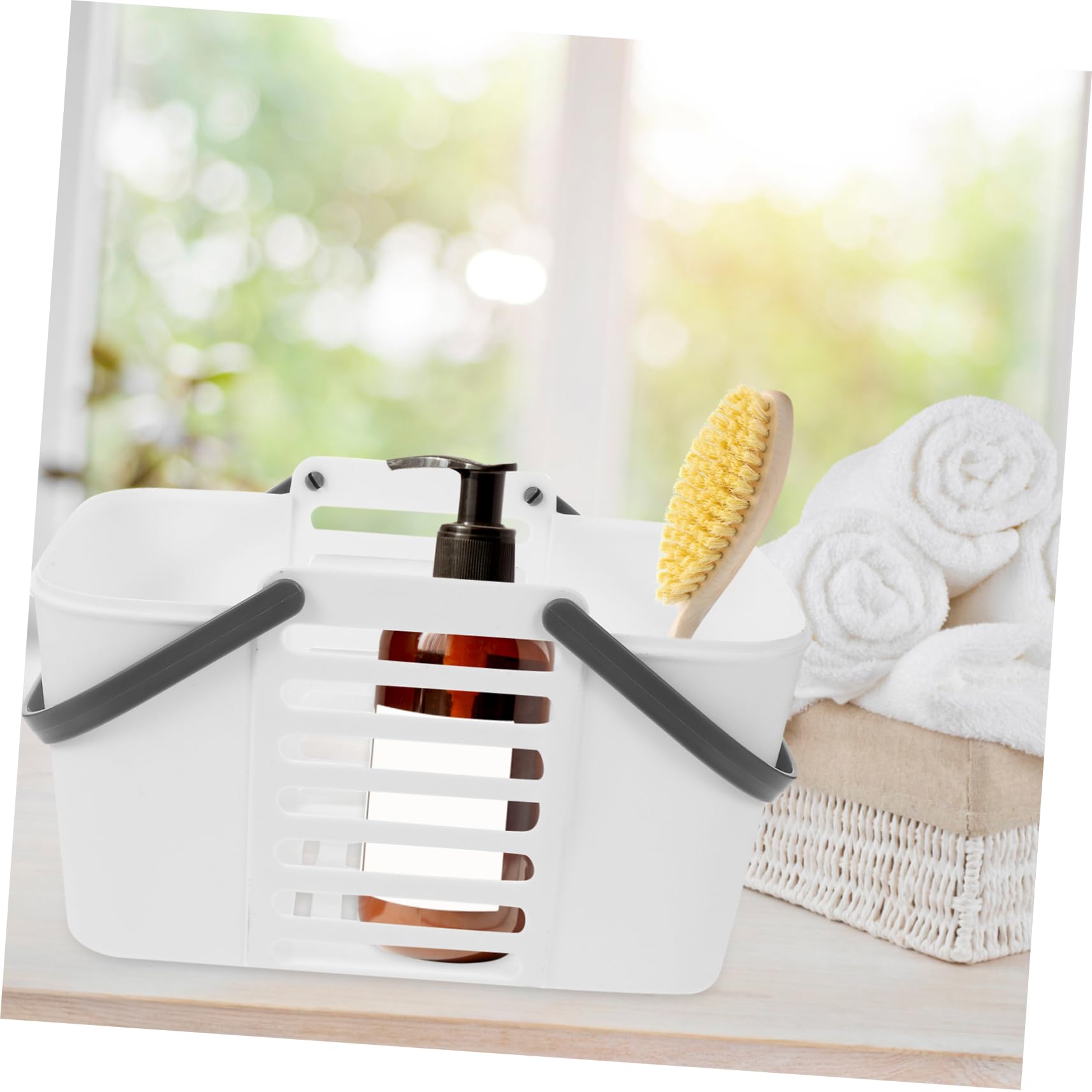 2pezzi Cesto Portaoggetti Per Bagno Capacità Con Maniglie Cesto Scolante Per Shampoo e Accessori Da Organizzatore Pratico Per Spazi Di Stoccaggio Casa