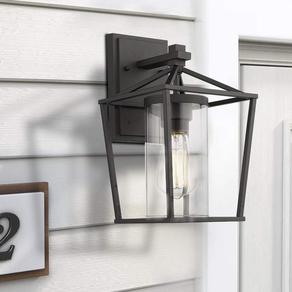 60% оƒƒ Dіѕсоunt Emliviar Exterior Wall Light, 1-Light Outdoor Wall Sconce, Black Finish with Clear Glass, 20065B1 Bеѕt Dеаl Prоduсt Emliviar Exterior Wall Light, 1-Light Outdoor Wall Sconce, Black Finish with Clear Glass, 20065B1