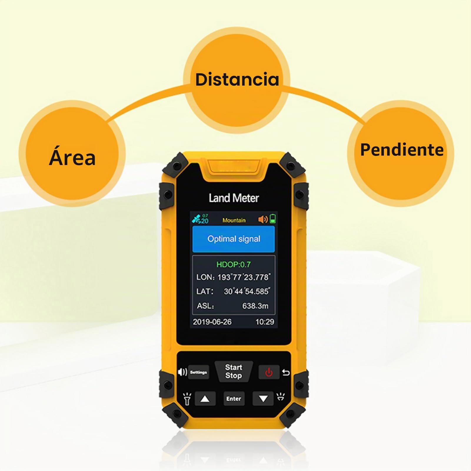Jeffergarden GPS Portátil para Caminar, Pantalla de Color GPS de 2.4 Pulgadas Salida de Datos Handheld Invigna Equipo de Inspección de Tierras