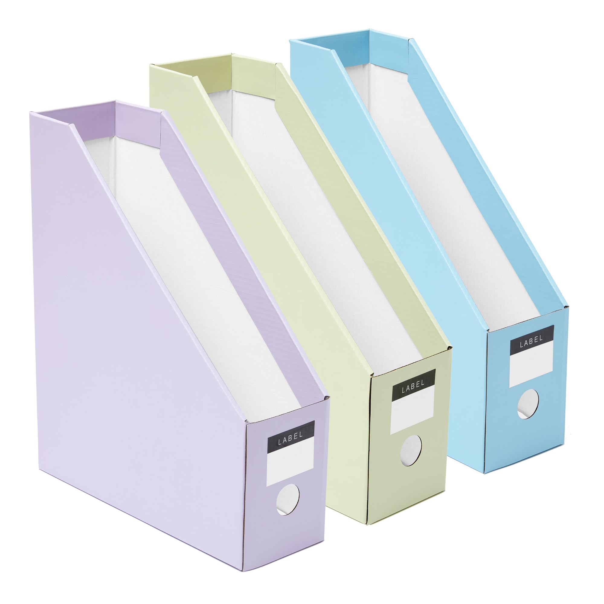 Amazon.com: Y YOMA Cardboard File Magazine Holder, Pastel Color, 6