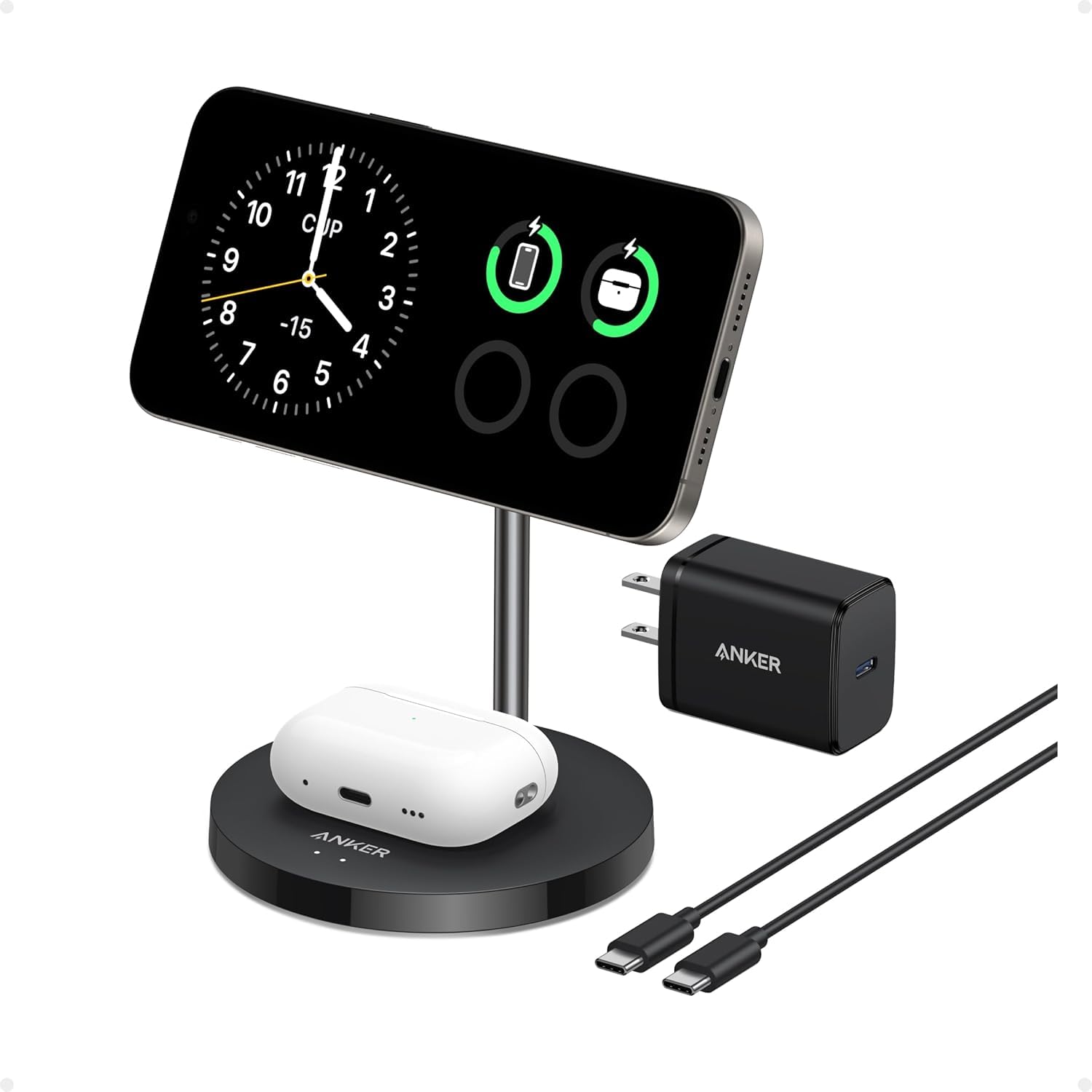 す*け様 Anker MagGo Wireless charging Stati Anker MagSafe Compatible MagGo Charger Stand, iPhone 16