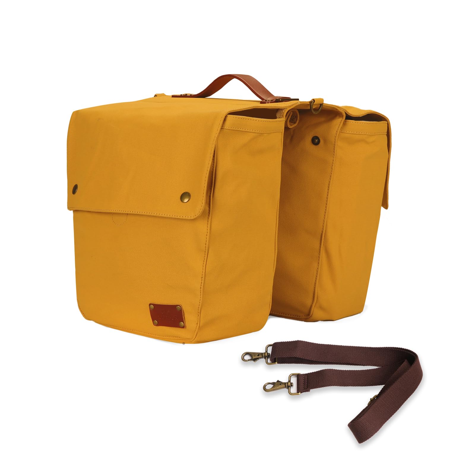 TOURBON - Borsa impermeabile in tela per bicicletta, con doppio avvolgimento, per sedile posteriore (kaki)
