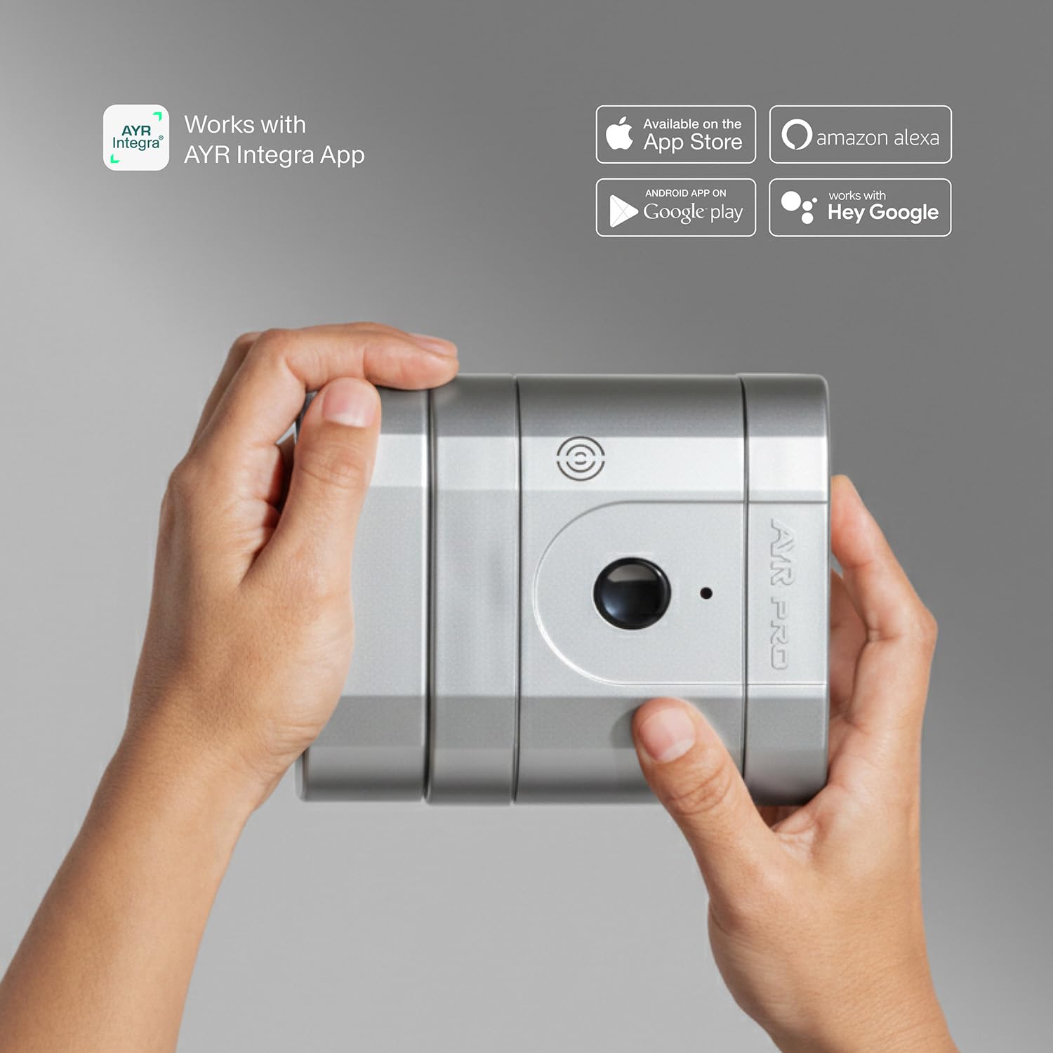 AYR Lock pro - Cerradura Inteligente Invisible de Alta Seguridad con Alarma, Control por APP Integra y Bluetooth, Antibumping y Antiganzúa, No Incluye Mandos. [Cromo mate]