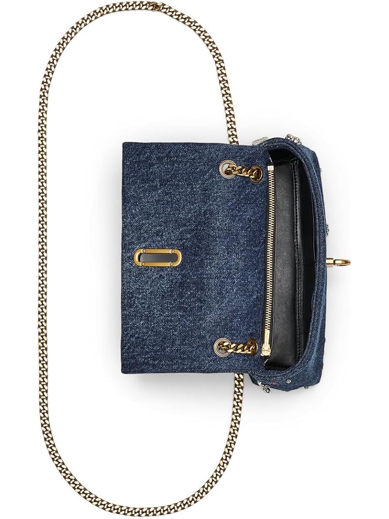 Blue Marc Jacobs The Trinket Charm Denim Dual Chain Mini Bag