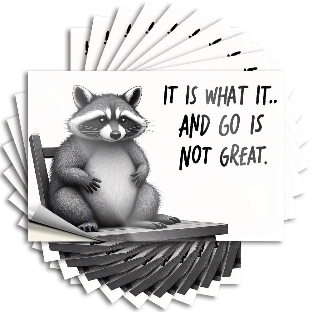 Decorations for Patio, Decals Funny Laptop Quote Stickers, Crazy No Residue Decals for Luggage | Friends Party Favor Custom It is What It is. Go Isn't Great(8X12CM)