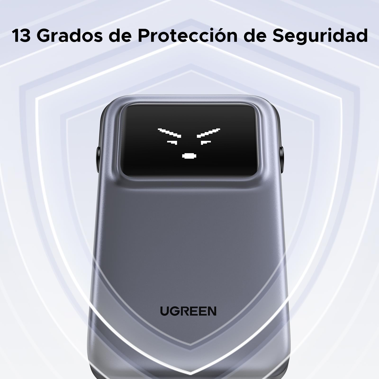 UGREEN Uno Power Bank 10000mAh, Cargador Portátil PD 30W con Cable Type C Integrado, Compatible con iPhone 16/15 Plus Pro MAX, Galaxy S24 S23, Pixel 9/8/7, etc.