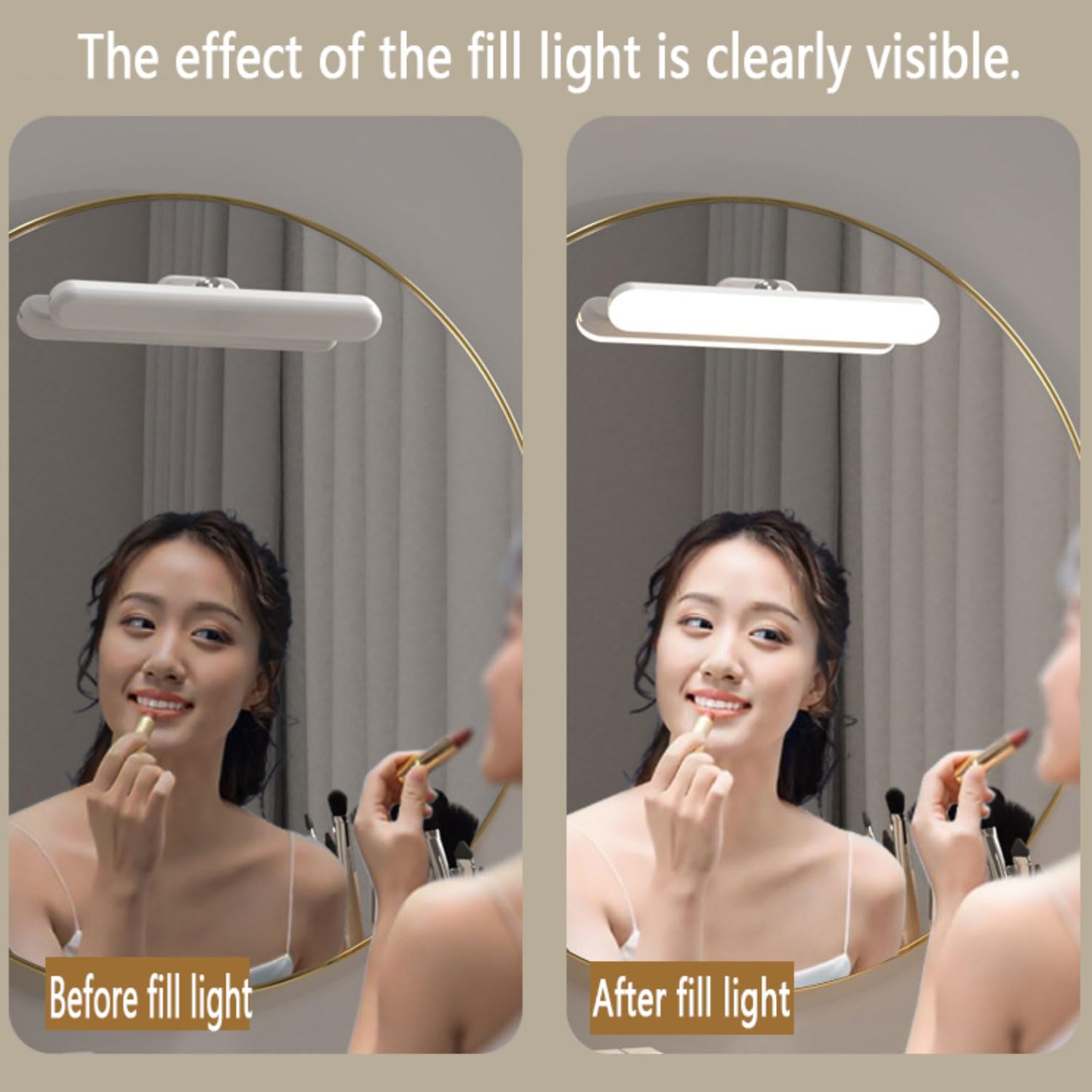 Luci per Specchio da Trucco con Ricaricabile Batteria Dimmerabile Luci Specchio Make Up con Ventosa Adesiva Illuminazione Senza Fili Lampada Specchio Telecomandata Magnetica Regolabile Applique