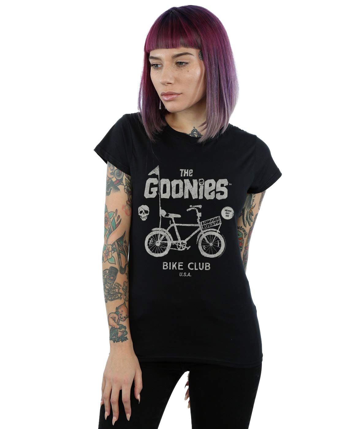 The Goonies Bike Club Cotton T-Shirt Black S