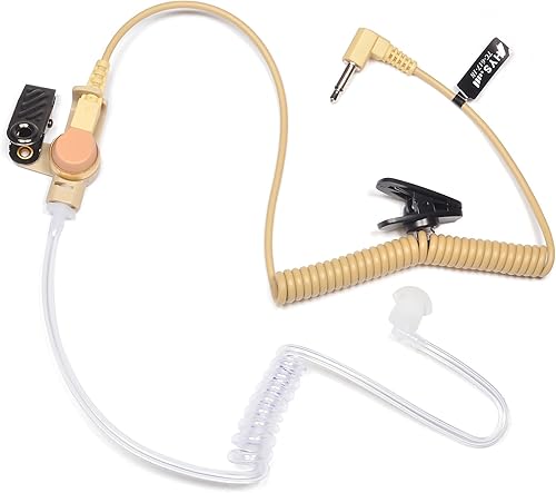 Miniatura 7 de HYS Escucha solo auriculares de 0.138 in, 1 cable, kit de tubo de audio de vigilancia, auricular de tubo acústico con un par de auriculares medianos