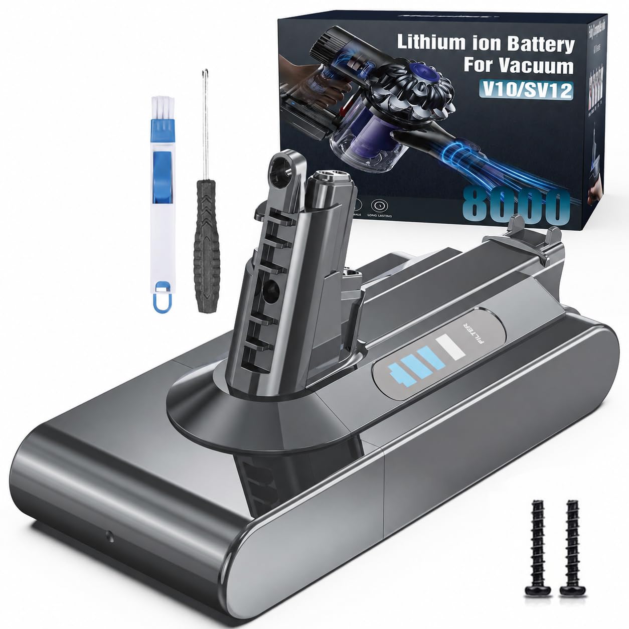 8000mAh Replacement Battery for Dyson V10 SV12