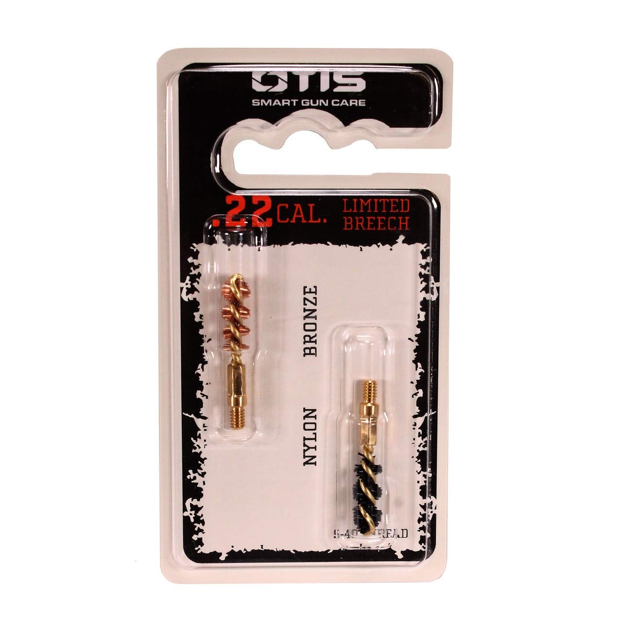 Otis Technologies FG-321-NB Bore Brushes, .204 & .22 Caliber (1 Nylon & 1 Bronze)