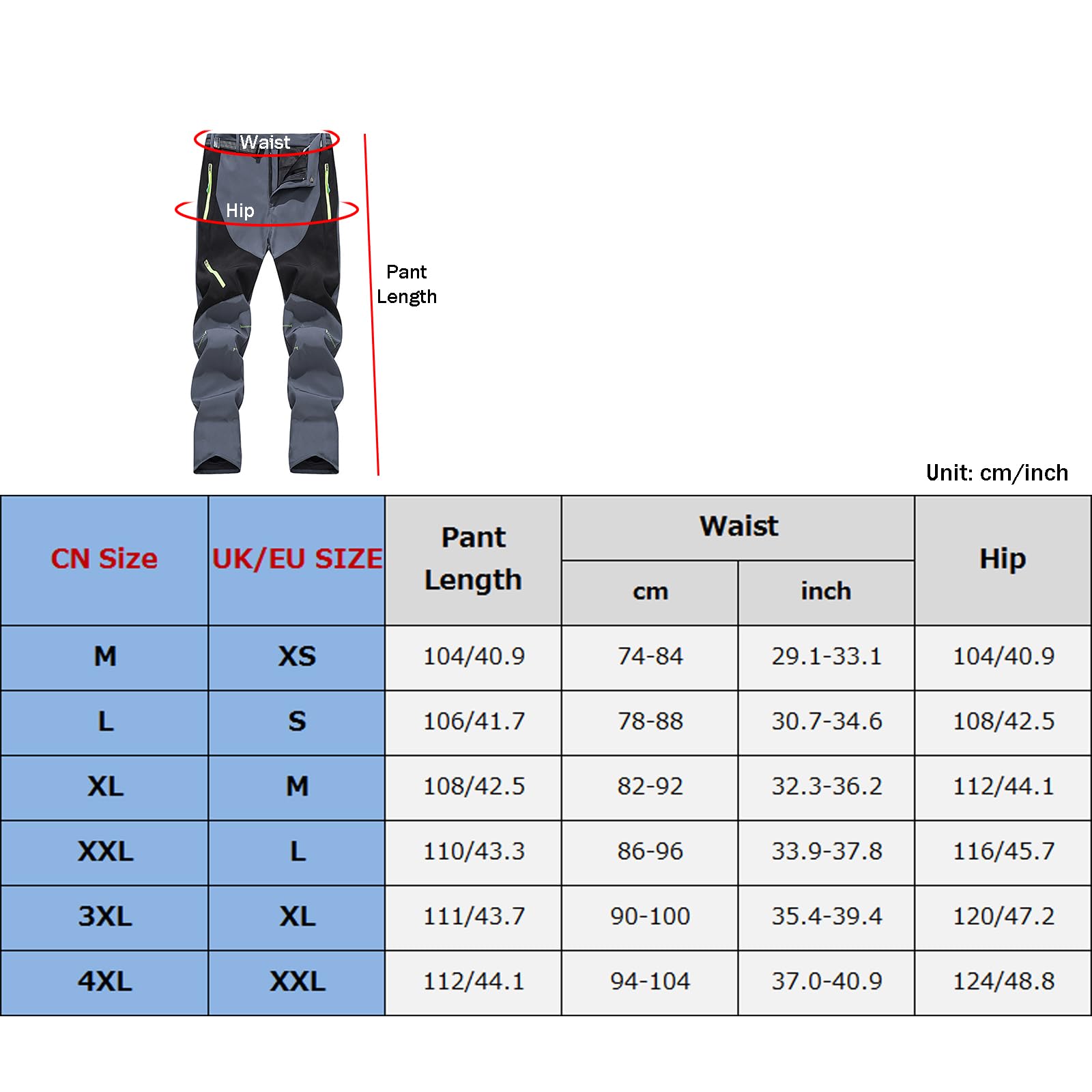 Pantalon Trekking Hombres Transpirable Secado Rápido Pantalones de Montaña Senderismo(Size:XXL,Color:Verde)