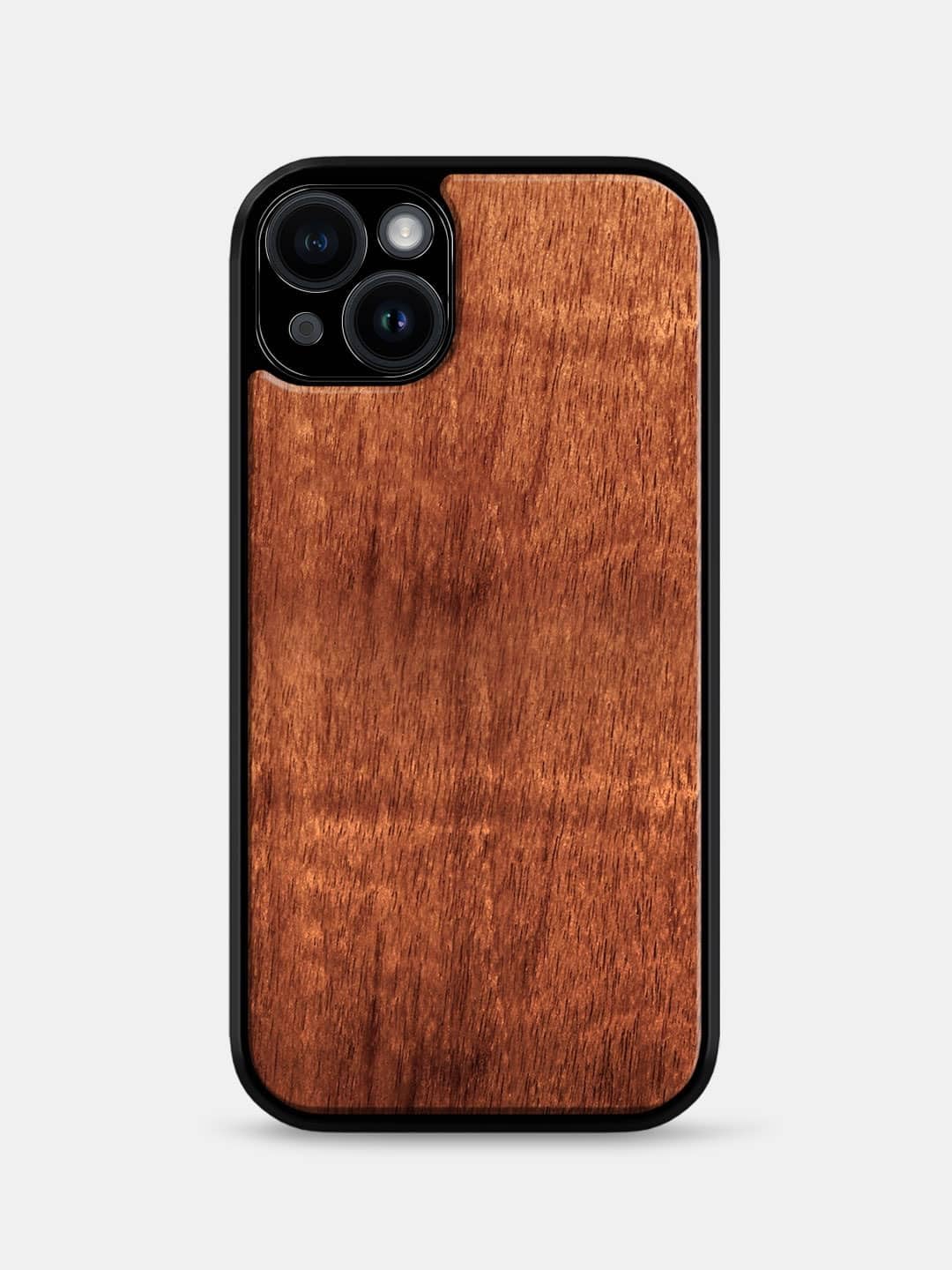 Macmerise Basics Walnut Wood Back Cover Case Compatible with iPhone 14 Plus | Real Wood with Matte Finish, Rubberized Edges for All-Side Protection, Drop Protection, Wireless Charging Compatible