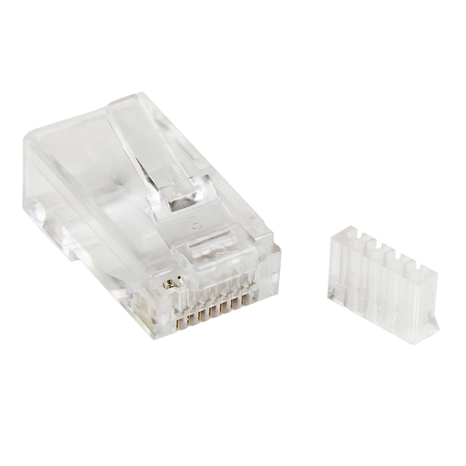 StarTech.com Cat 6 RJ45 Modular Plug for Solid Wire - 50 Pack (CRJ45C6SOL50),Clear
