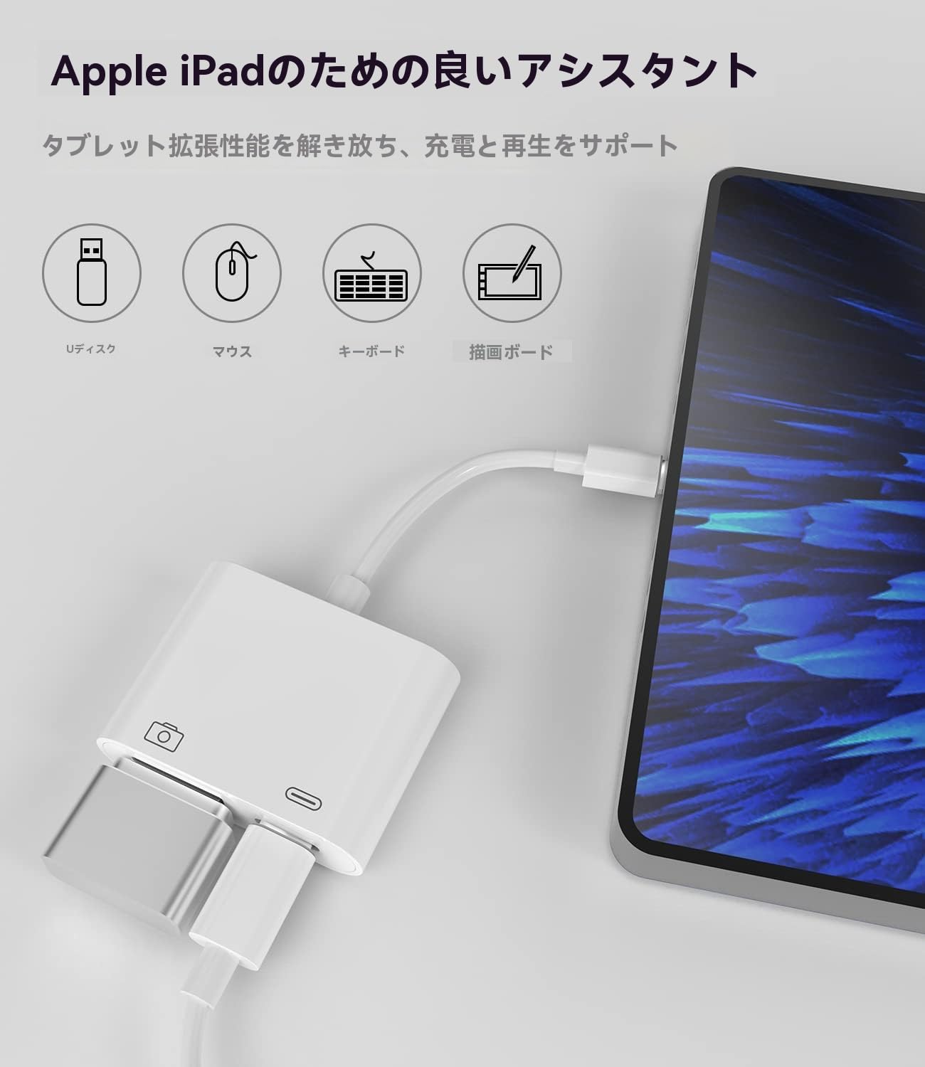 Amazon.co.jp: Lightning to USBアダプター OTGケーブルコネクター