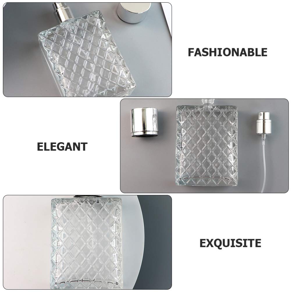 FRCOLOR 3 Pièces De Parfum De Cristal Vide Verre De Bouteilles De Parfum Vides Flacons Diffuseurs En Verre Blanche Un Remplissage Voyage Récipient