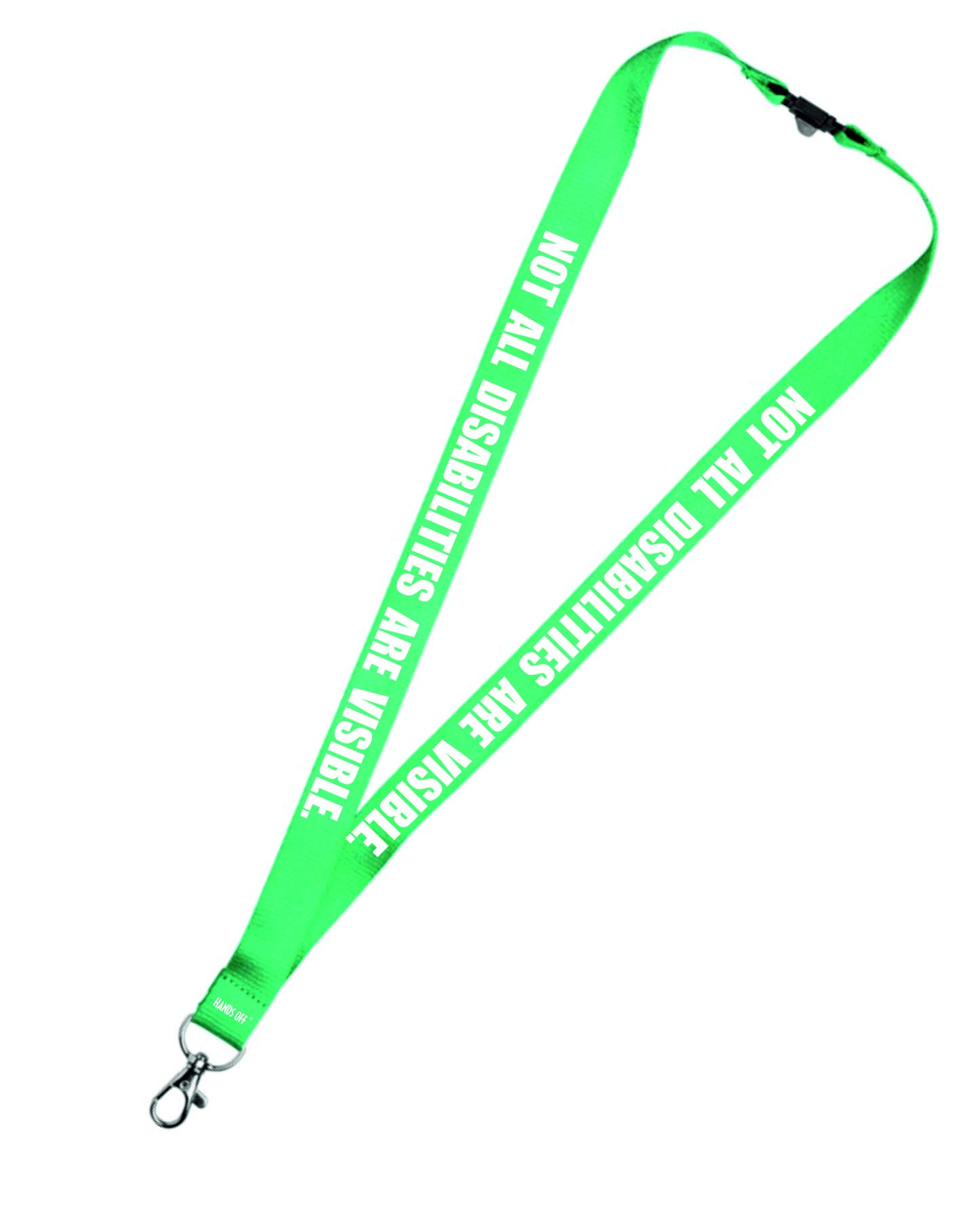 Hands Off HIDDEN DISABILITY LANYARD, NOT ALL DISABILITIES ARE VISIBLE X 1 for holding a name badge, ID card or keys lanyard