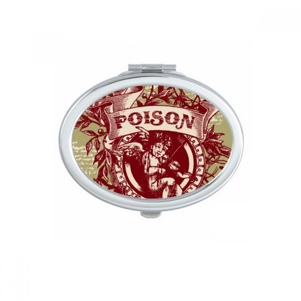 Miroir de poche Jazz Festival format compact ovale pour retouches maquillage nomade