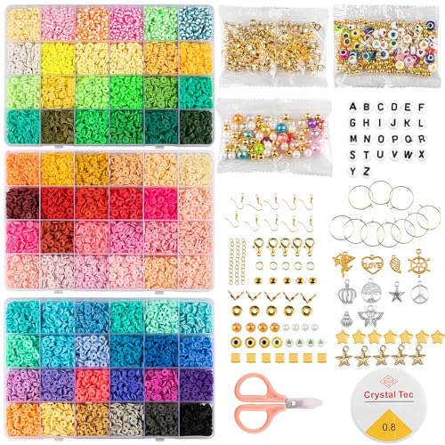 Amazon.co.jp: ZenBeya 14400個 クレイビーズ ブレスレット作成