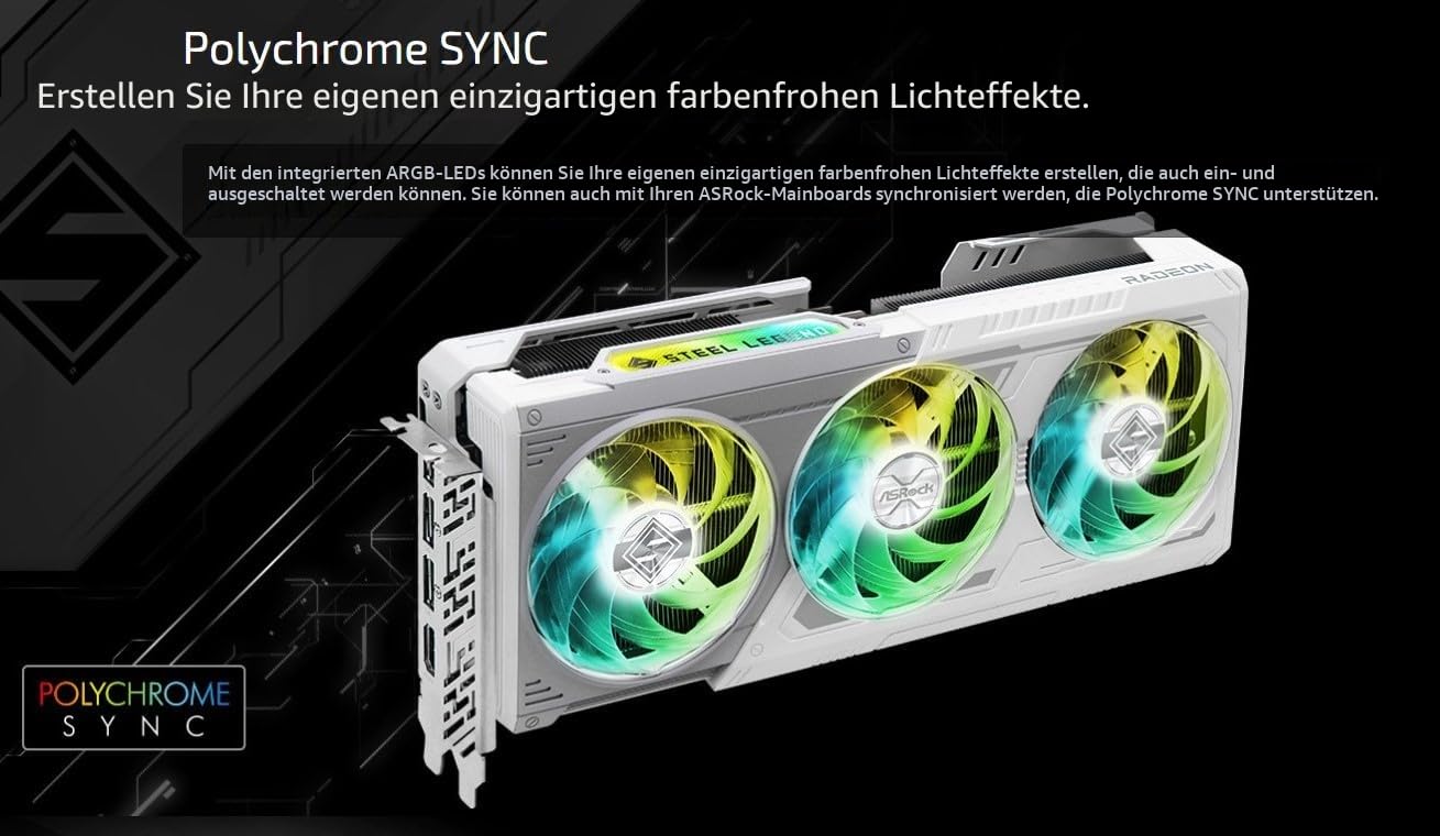 ASRock VGA RX9070XT SL 16G, AMD, RX9070XT, 16GB, GDDR6, 256BIT, 2HDMI+2DP (3 Lüfter)