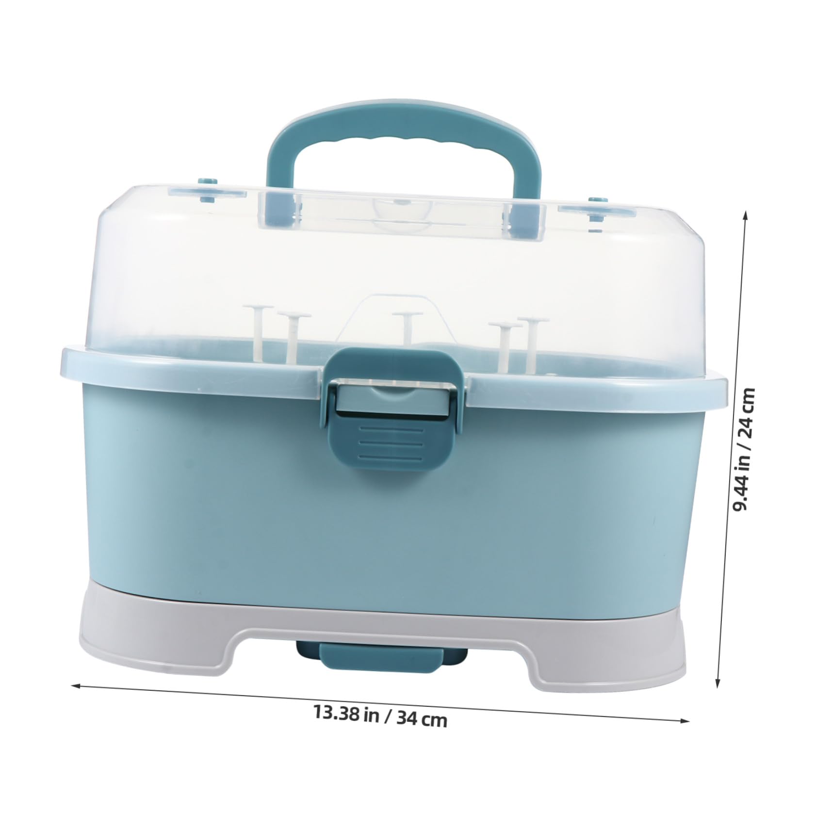 Große Milchflaschenbehälter Aufbewahrungsbox für Babyartikel Blau Pp | 1 Stück, Tragbar für Reise und Zuhause, Geeignet für Spielzeug und Milchflaschen
