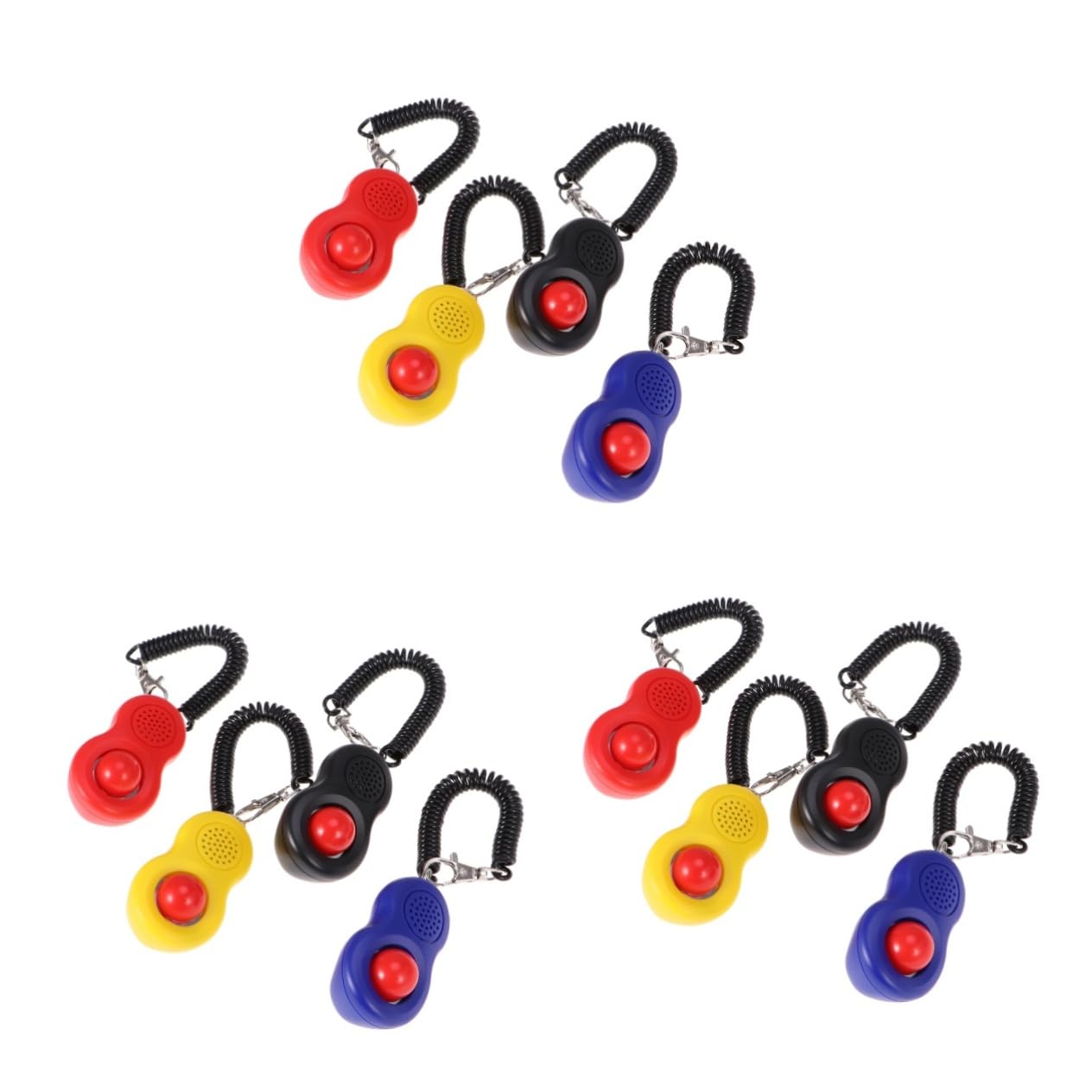 BESPORTBLE 12pièces Kit De Clicker Entraînement pour Et Chiens Outil Professionnel avec Anneau Élastique Et Lanière Clicker De Formation pour Animaux De Compagnie