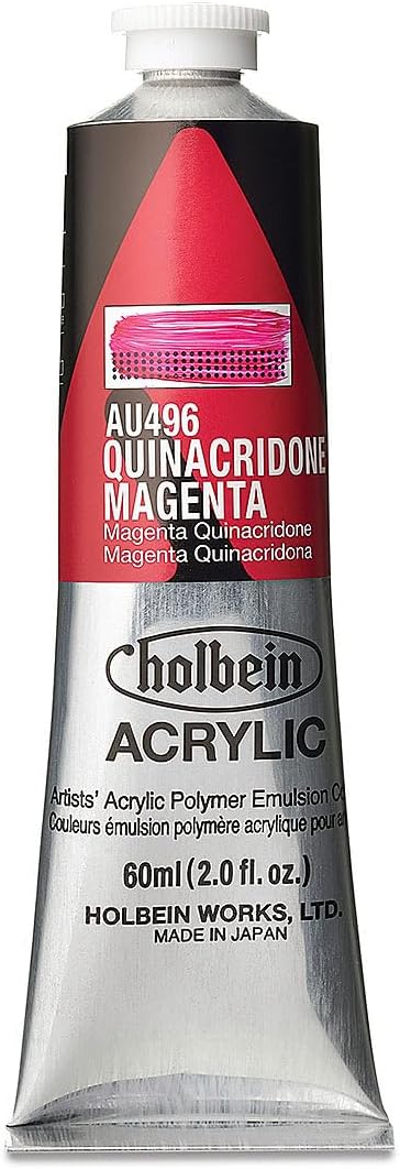 Holbein - Artist Heavy Body Acrylic - 60ml Tube - Quinacridone Magenta