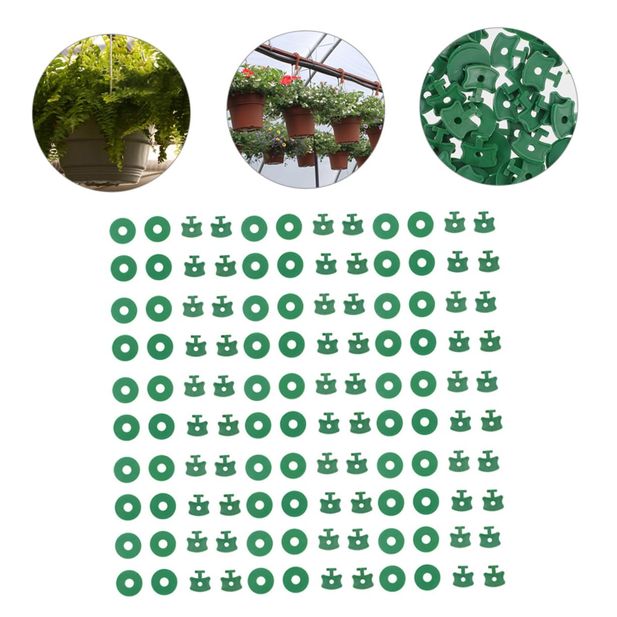 Abaodam 300 Set Clip di Fissaggio per Serra coperture Piante Riutilizzabile Clip in Serra Viti Netto pianta rampicante Clip di Giardinaggio Fermaglio per Rete da Giardino pp Verde
