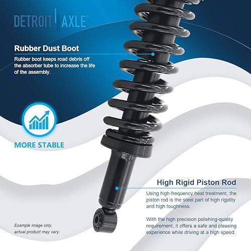 Miniatura 300 de Detroit Axle - Puntal delantero para Hyundai Sonata 2012-2014 2012-2015 Kia Optima, puntal lateral izquierdo con montaje de resorte helicoidal 2013