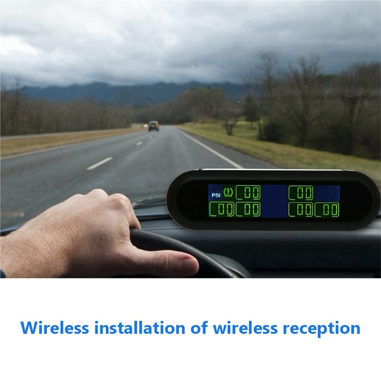 Sistema de Control de Presión Monitor de presión de neumáticos para Coche, monitoreo de presión de neumáticos TPMS Solar inalámbrico para Coche, Alarma con 6 sensores externos