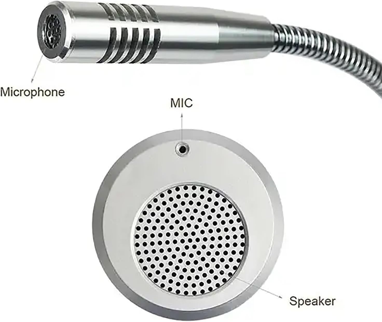 Bank Window Counter Intercom, Window Intercom System, Window Microphone Speaker, Anti-Interference & Noise-Free, for Hospital, Bank, Counter