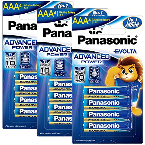 Image of Panasonic Evolta AAA Alkaline Advanced Power, Extra Power Formula && Panasonic CR-2032 Lithium Coin Battery 3v - Pack of 5 Provide Long Lasting Power in a Variety of Devices
