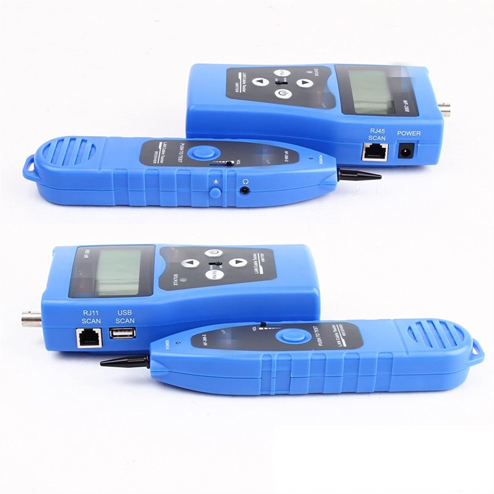 Detector de pared, La red LAN Testador de cables Teléfono Cable Tracker LCD RJ45 BNC Identificadores del escáner 8