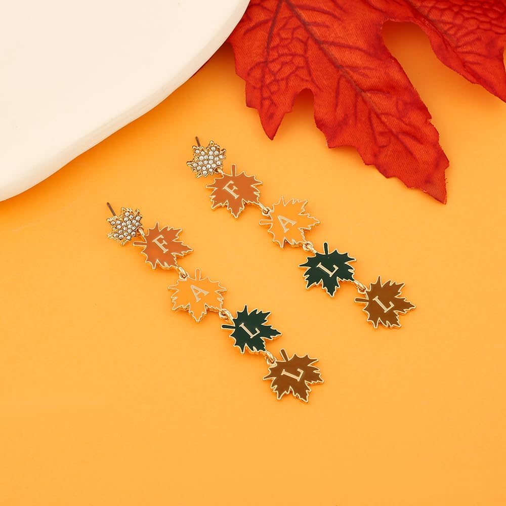 Fun Fall Earrings for Women|Pumpkin Maple Leaves Boots Squirrel Cake Coffee Cup Rabbit Mushroom Dangle Earrings |Thanksgiving Harvest Autumn Jewelry Gifts - Image 2
