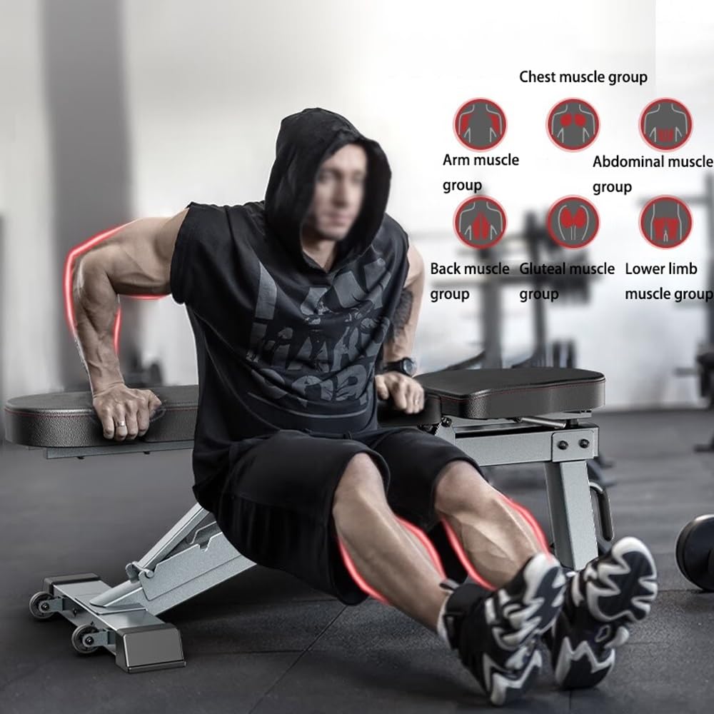 Weight Bench, Adjustable Weight Bench for Full Body Workout, Incline and Decline, Home Gym