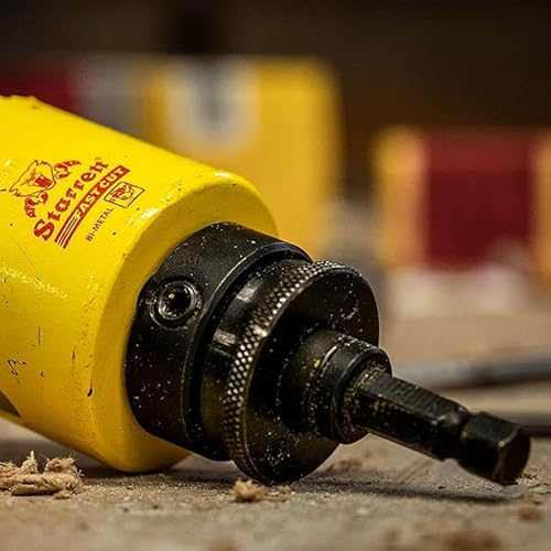 Starrett A2 Hole Saws Arbor - 32-210mm Quick Hitch Screw Thread Hex Shank Arbor with 6.35mm High-Speed Steel Pilot Drill - Quick Change Mandrel 4 Starrett A2 Hole Saws Arbor - 32-210mm Quick Hitch Screw Thread Hex Shank Arbor with 6.35mm High-Speed Steel Pilot Drill - Quick Change Mandrel - Image 4