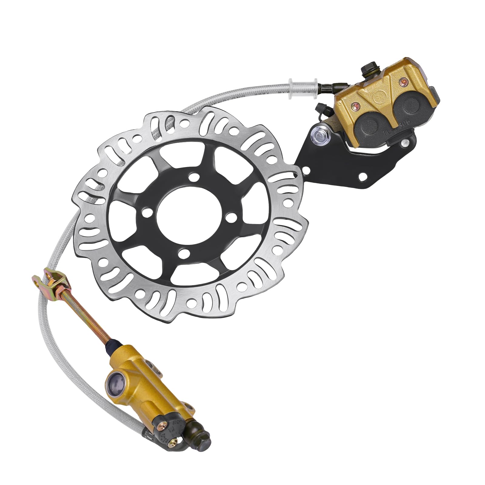 Kit de frenos hidráulicos de 4 tiempos | Motocross Dirt Bike Pocketbike disco trasero discos de freno freno freno hidráulico, 49-125 cc