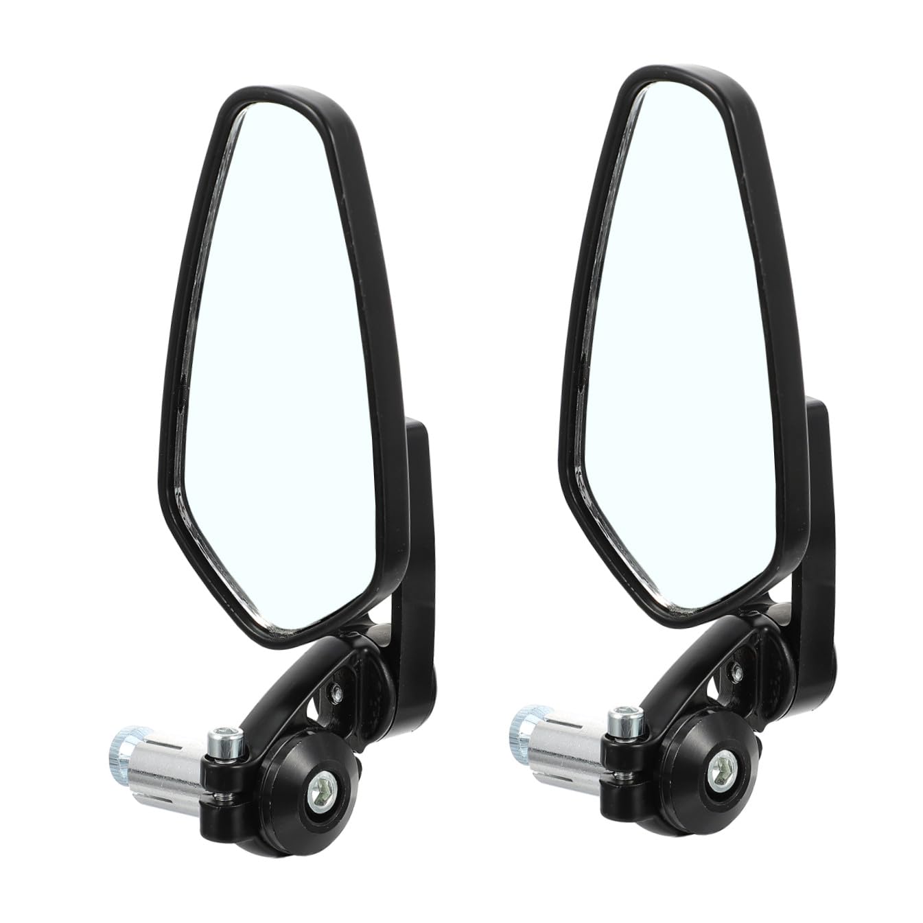OUNONA Specchietti Retrovisori Moto per Manubrio 22mm in Lega di Alluminio e Abs Ampio Campo Visivo per Scooter e Naked in Nero
