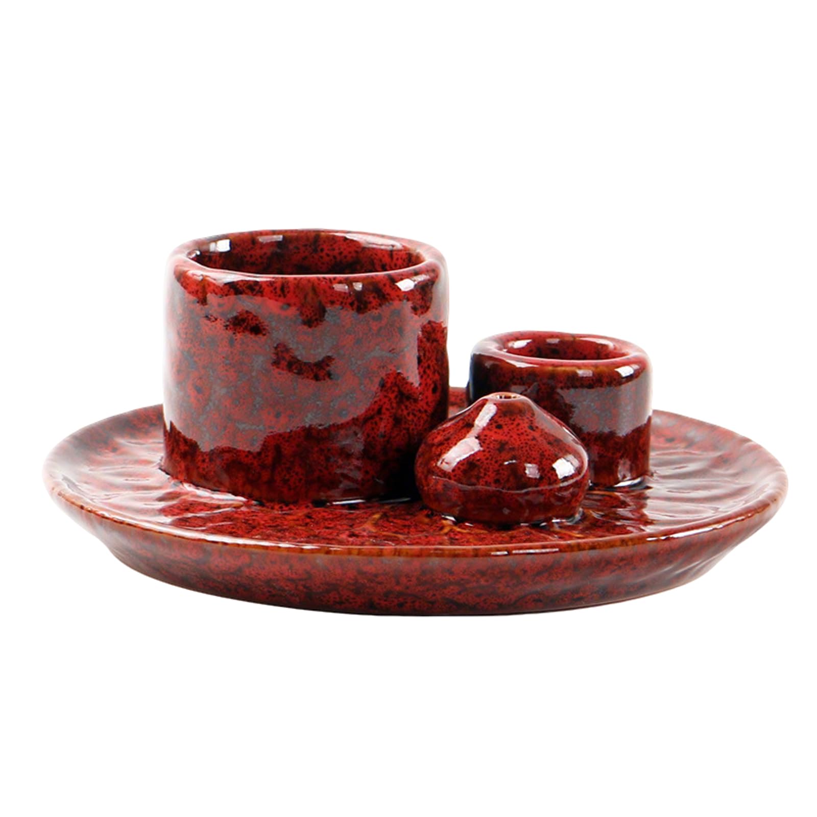 Ceramics Incenses Burners with Ashes Catchers Tray for Incenses Stick Cones Burning for Home Meditations Decors Santo Wood Ashes Catchers Tray