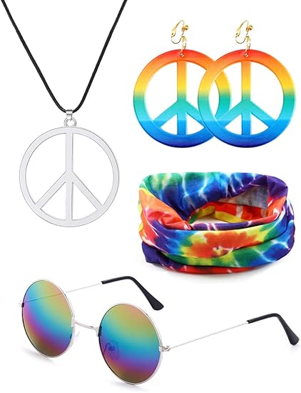 Amazon Co Jp Valijina ヒッピーコスチュームセット ヒッピーサングラス ピースサインペンダント 絞り染めヘッドバンド バンダナ ピースサインピアス 60年代または70年代 ヒッピーアクセサリー 服 ファッション小物 Amazon Co Jp Valijina ヒッピーコスチュームセット ヒッピーサングラス ピースサインペンダント 絞り染めヘッドバンド バンダナ ピースサインピアス 60年代または70年代 ヒッピーアクセサリー 服 ファッション小物
