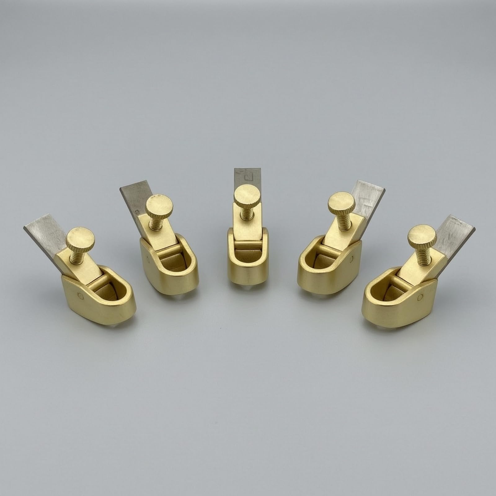 5 Pezzi Pialletto da Liutaio Compatto Pialletto a Pollice Affilato Pialletti per Liutai, Hobbisti, Liuteria, Laboratorio, Oro, Set Da 5 Pezzi